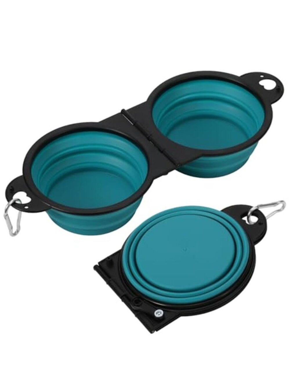 Dog Bowls Small Portable Travel Dog Bowls(Dark Green)